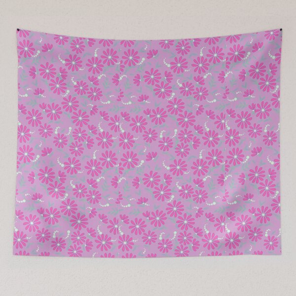 Item preview, Springtime Daisies – Electric Pink on Lavender Field designed and sold by sutejarao.