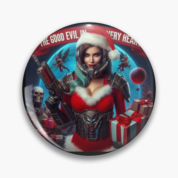 Item preview, Cyberpunk Santa Warrior Moon Gifts designed and sold by Voodoo Store Paranormal Collections.
