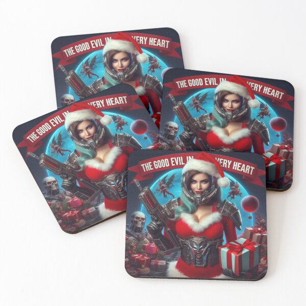 Item preview, Cyberpunk Santa Warrior Moon Gifts designed and sold by Voodoo Store Paranormal Collections.