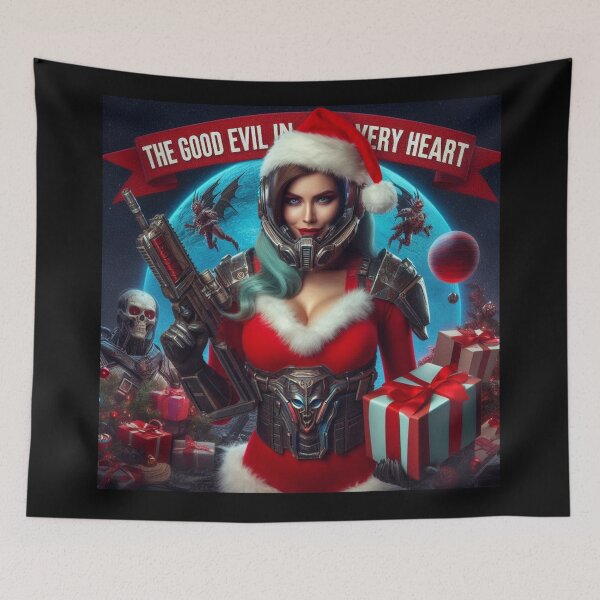 Item preview, Cyberpunk Santa Warrior Moon Gifts designed and sold by Voodoo Store Paranormal Collections.