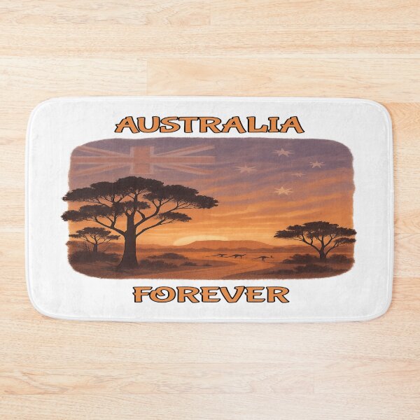Item preview, Outback Sunset with Australia Flag — Aussie Nationalism & Country Pride designed and sold by Globalcitytees.