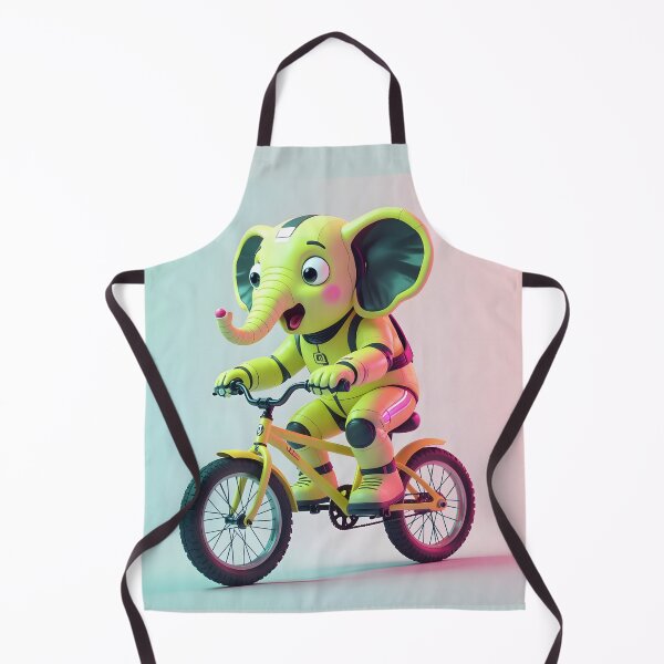 Item preview, Cyber Elephant on Bicycle - Motivational Animal Art Cute Design designed and sold by Felia001.