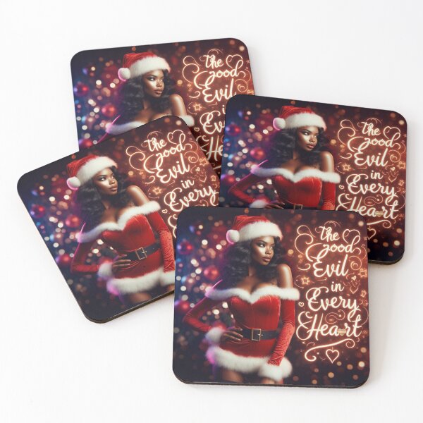 Item preview, Glamorous Afro Santa Elegant Heart designed and sold by Voodoo Store Paranormal Collections.