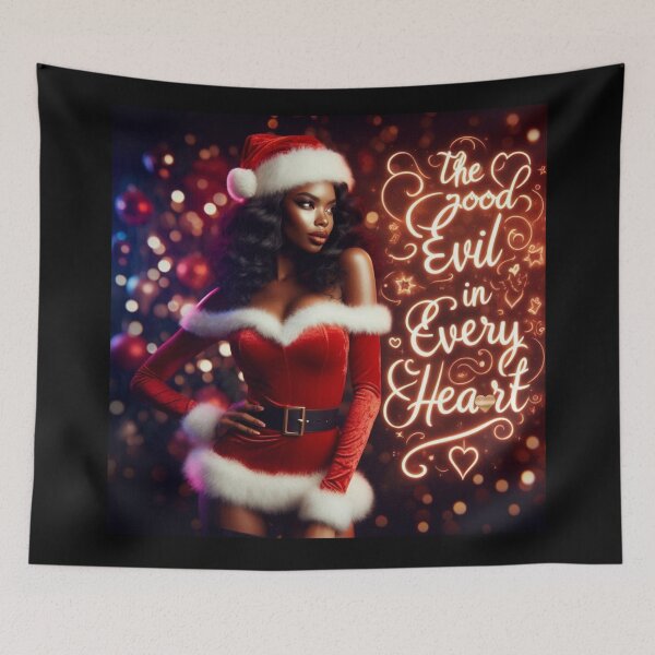 Item preview, Glamorous Afro Santa Elegant Heart designed and sold by Voodoo Store Paranormal Collections.