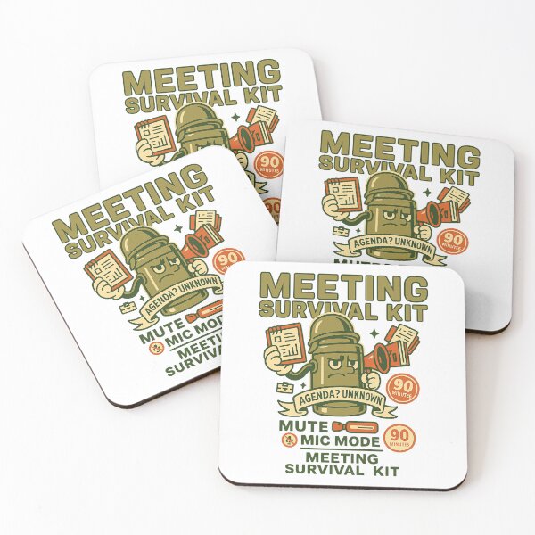 Artikelvorschau, Meeting Survival Kit – Tagesordnung? Unbekannt • Mute Mic Mode • 90 Minutes (Retro‑Thermos‑Soldat‑Shirt) entworfen und verkauft von BeetleDots.