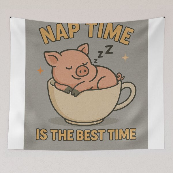 Item preview, Pig Nap Time Teacup designed and sold by CL7-Graphics.