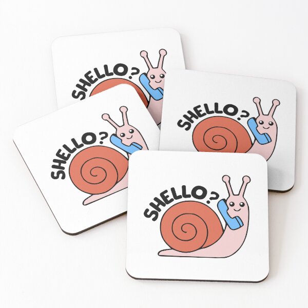 Item preview, Shello? Cute Snail Pun designed and sold by PMCreative.
