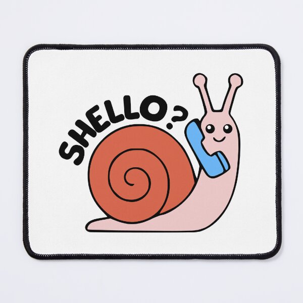 Item preview, Shello? Cute Snail Pun designed and sold by PMCreative.