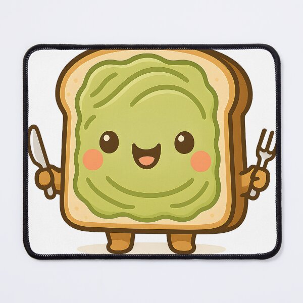 Item preview, Happy Avocado Toast Kawaii Friend designed and sold by PufftailStudio.