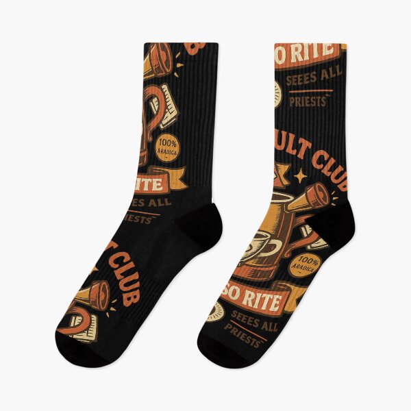Item preview, Coffee Cult Club — Espresso Rite • The Bean Sees All • Pour‑Over Priests (Retro Occult Coffee Tee) designed and sold by BeetleDots.