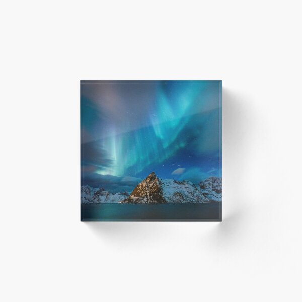 Northern Lights Acrylic Block