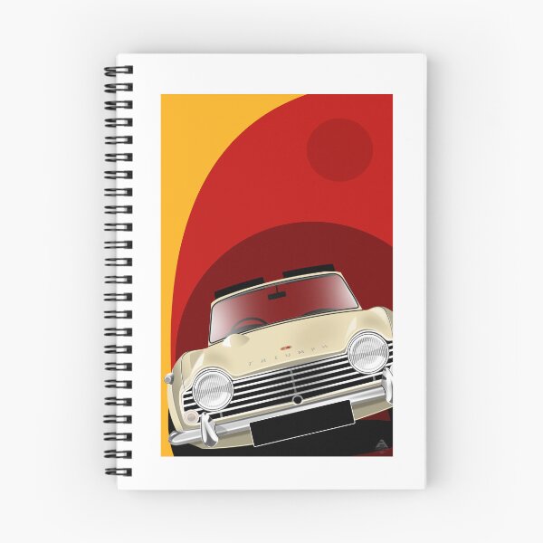 Item preview, Triumph TR4A Artdeco style illustration designed and sold by RJWautographics.