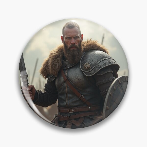 Item preview, Viking Warrior with a Long Spear and Shield designed and sold by Tapishe.