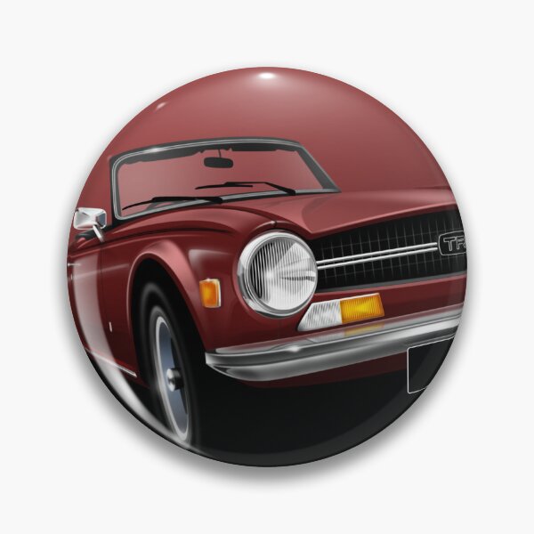 Item preview,  Triumph TR6 - maroon illustration designed and sold by RJWautographics.