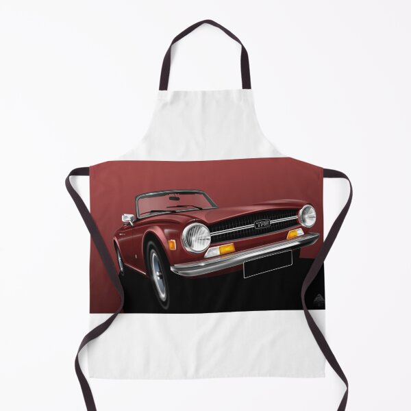 Item preview, Triumph TR6 - maroon illustration designed and sold by RJWautographics.