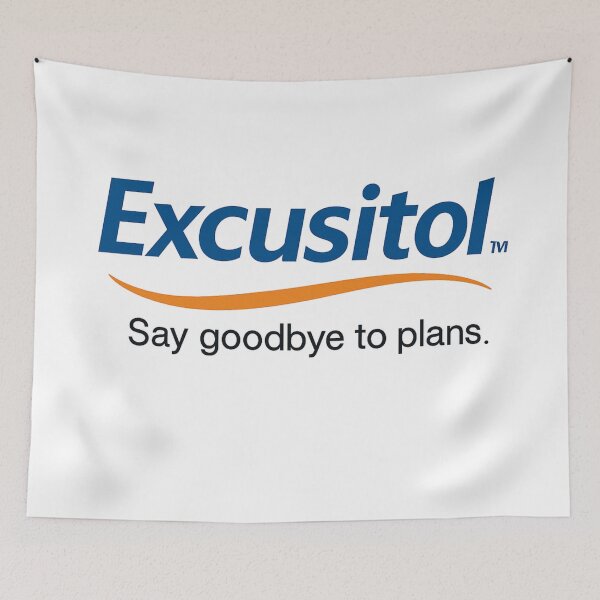 Item preview, Minimalist Excusitol Logo with Slogan designed and sold by Rue Market.