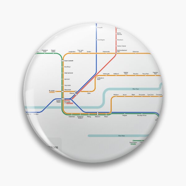 Item preview, Tyne & Wear Rail & Metro Map designed and sold by shirtsmith.