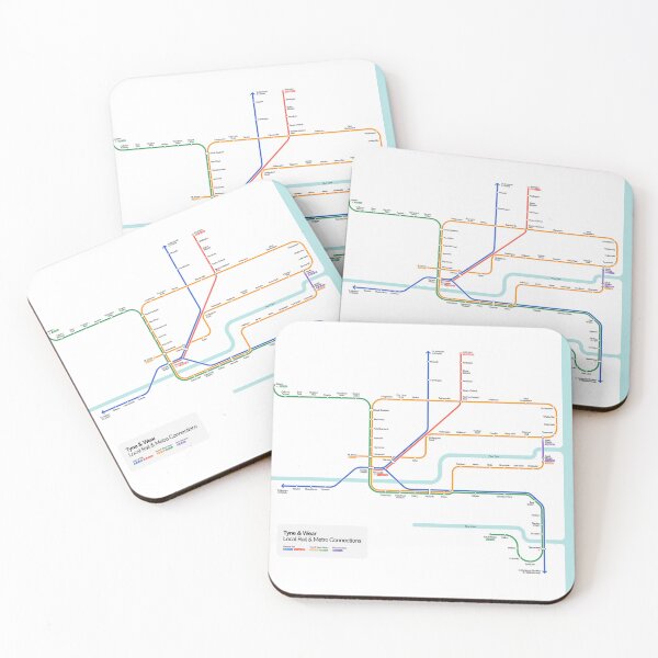 Item preview, Tyne & Wear Rail & Metro Map designed and sold by shirtsmith.