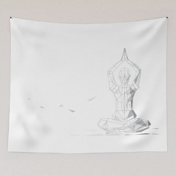 Item preview, Yoga padmasana with namaste designed and sold by kmingww.