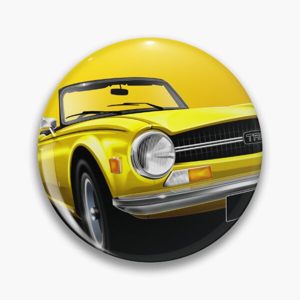 Item preview, Triumph TR6 - yellow illustration designed and sold by RJWautographics.