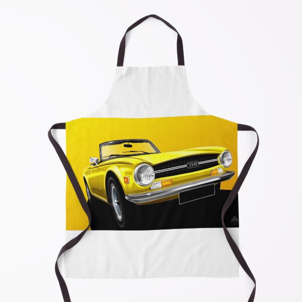 Item preview, Triumph TR6 - yellow illustration designed and sold by RJWautographics.