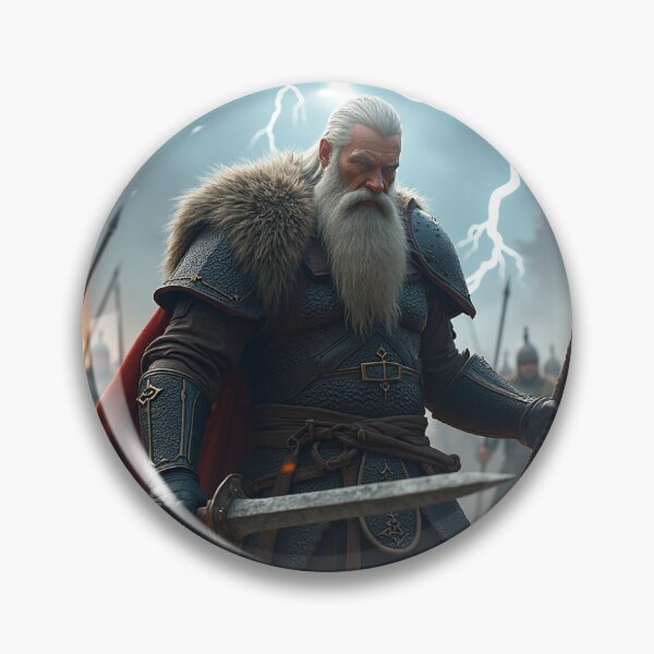 Item preview, Viking Warrior Armed With A Spear And Sword designed and sold by Tapishe.