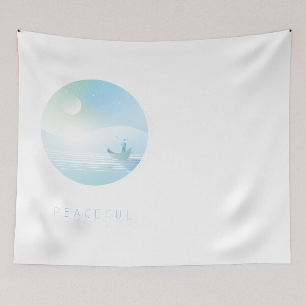 Item preview, Punting boat under peaceful night designed and sold by kmingww.