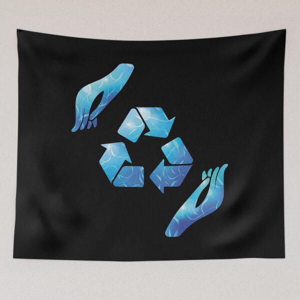 Item preview, Two hand lift up recycling symbol designed and sold by kmingww.