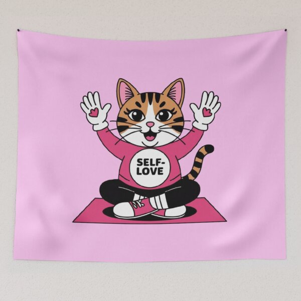 Item preview, Cat Self-Care Coaches – Mindful Feline Art designed and sold by WGBTee.