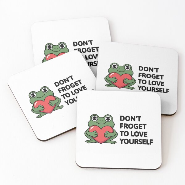Item preview, Don't froget to love yourself! Cute frog Pun designed and sold by PMCreative.