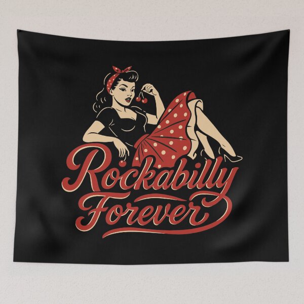 Item preview, Rockabilly forever cherries woman 50s gift designed and sold by Pineapple-Tree.