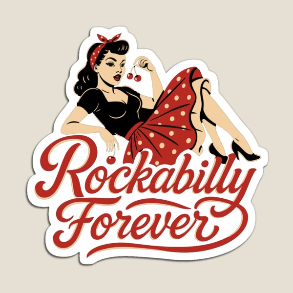 Item preview, Rockabilly forever cherries woman 50s gift designed and sold by Pineapple-Tree.