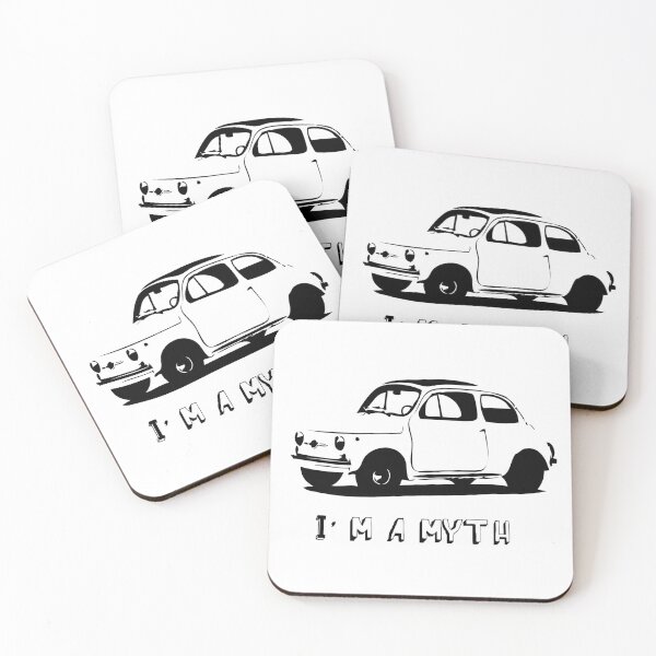 Item preview, I'm a myth - Black and white drawing - Iconic vintage car designed and sold by HermioneArt.