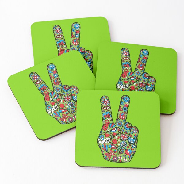 Item preview, Psychedelic Peace Sign-GREEN designed and sold by phigment-art.