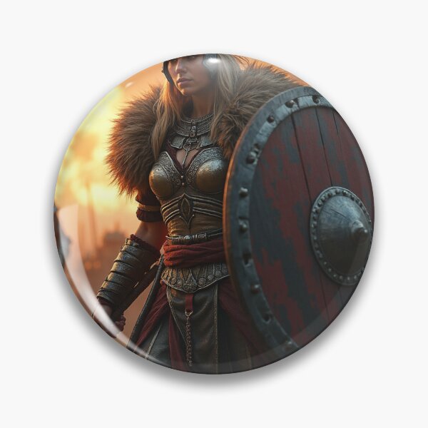 Item preview, Viking Warrior With A Large Shield In Battle designed and sold by Tapishe.