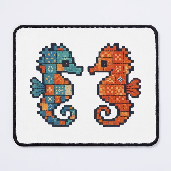 Item preview, Pixel Seahorse Love – Retro Ocean Pixel Art Design designed and sold by Lunaria Arts.