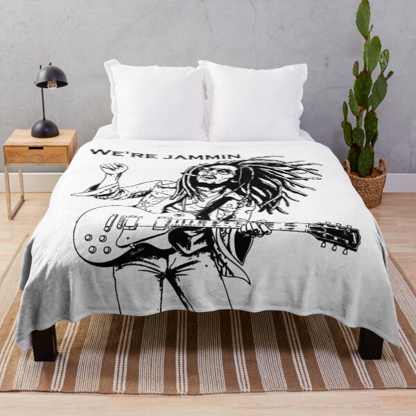 Item preview, Bob Marley "We're Jammin'" Reggae Icon Guitar Art designed and sold by Hen-C-Art.