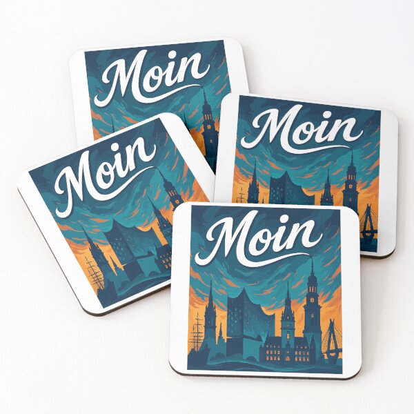 Item preview, Hamburg Moin city silhouette maritime gift designed and sold by Pineapple-Tree.