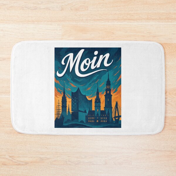 Item preview, Hamburg Moin city silhouette maritime gift designed and sold by Pineapple-Tree.