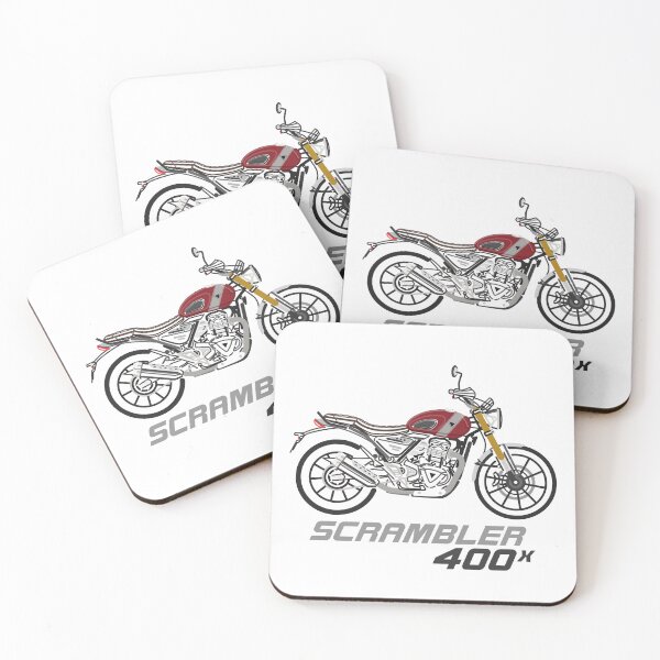 Item preview, Motorcycle Scrambler 400 red designed and sold by Dress2Drive.