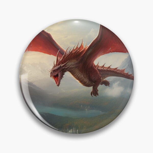 Item preview, Flying Red Dragon Mountains Grand Valley designed and sold by GrinGalore.