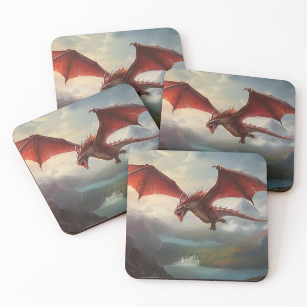 Item preview, Flying Red Dragon Mountains Grand Valley designed and sold by GrinGalore.