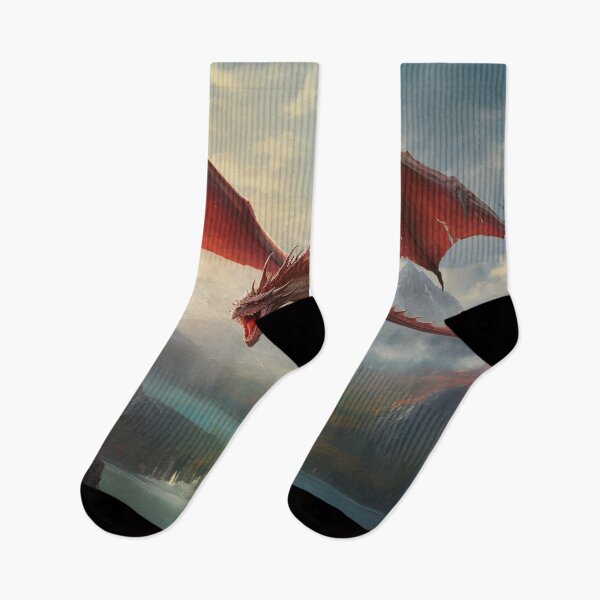 Item preview, Flying Red Dragon Mountains Grand Valley designed and sold by GrinGalore.