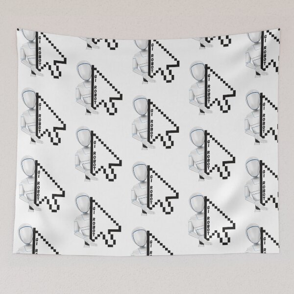 Item preview, White Robot Holding Cursor – Gi Robot Tech Art designed and sold by Lunaria Arts.