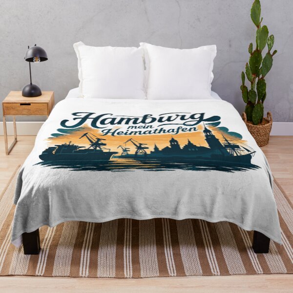 Item preview, Hamburg My Home Port City Silhouette Gift designed and sold by Pineapple-Tree.