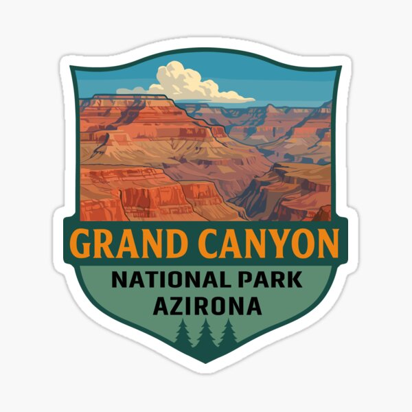 Artikel-Vorschau von Grand Canyon Nationalpark Retro Sticker, designt und verkauft von Ismeal Von.