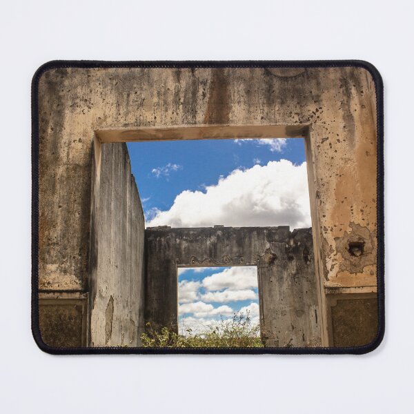 Item preview, abandoned house without a roof with plants and a sky with clouds designed and sold by felipequeiroz.