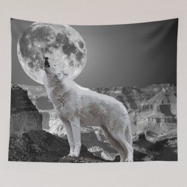 Item preview, Lone Wolf and Full Moon over the Canyon designed and sold by MarcVan.