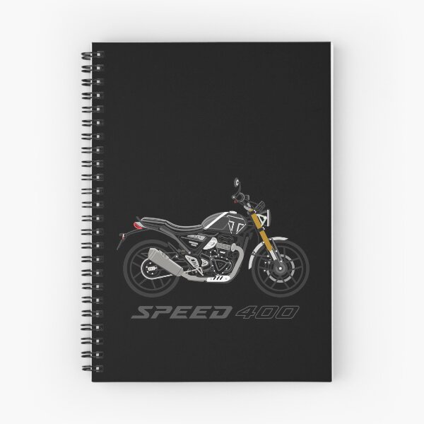 Artikelvorschau, Motorrad Speed 400 schwarz entworfen und verkauft von Dress2Drive.