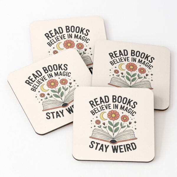 Item preview, Read Books. Believe in Magic. Stay Weird – Whimsical Bookish Quote Design designed and sold by Splendid Scibbles.